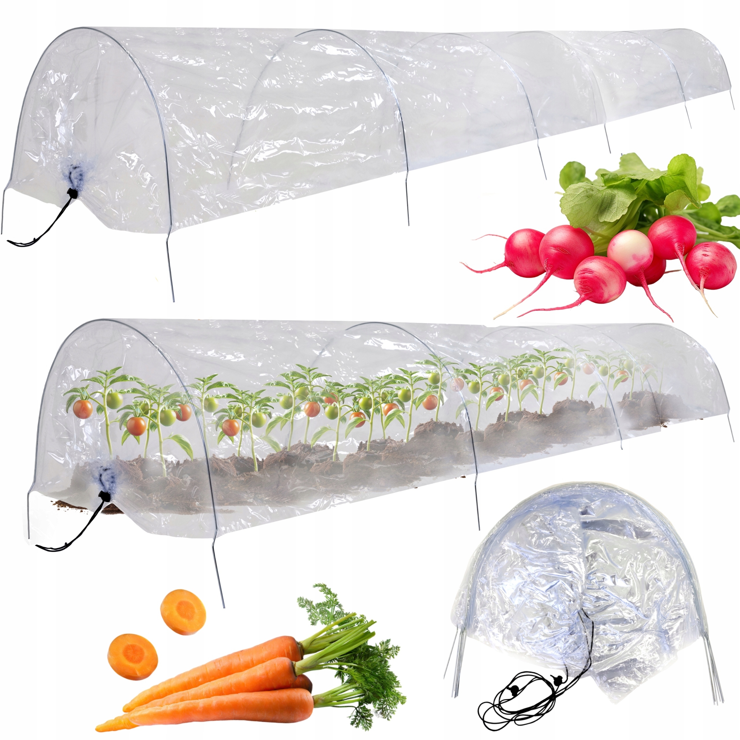 2 x TUNEL OGRODOWY Mini szklarnia ogrodowa uprawa ROŚLIN grządka 6 m Producent Jumi