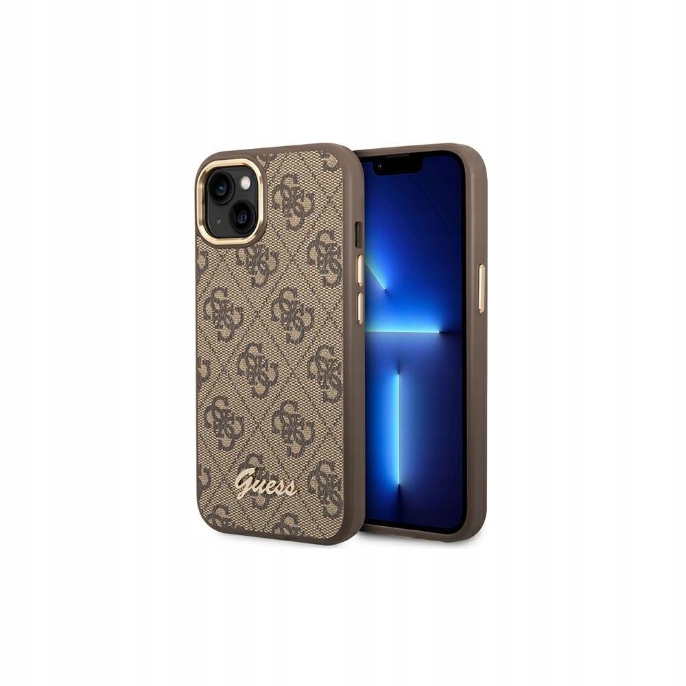 Guess 4G Metal Camera Outline Case – Pouzdro pro iPhone 14 Plus (hnědé)