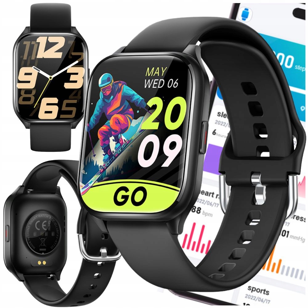 Chytré Hodinky Hodinky Watch Černé Amoled Pro Menu Sportovní Pl Ultra Dámské Gt