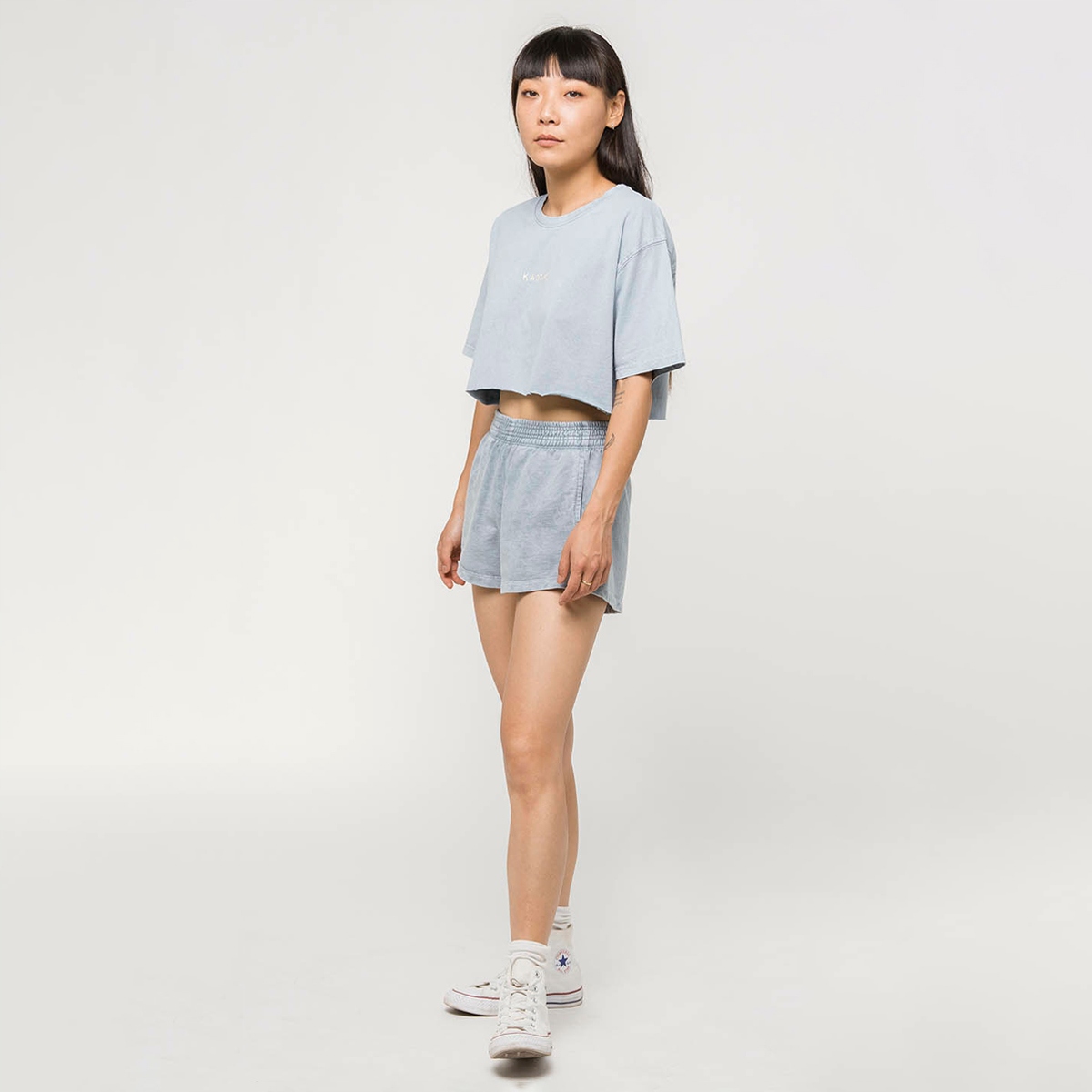 Kraťasy Kaotiko Short Washed S, Šedá, Městské