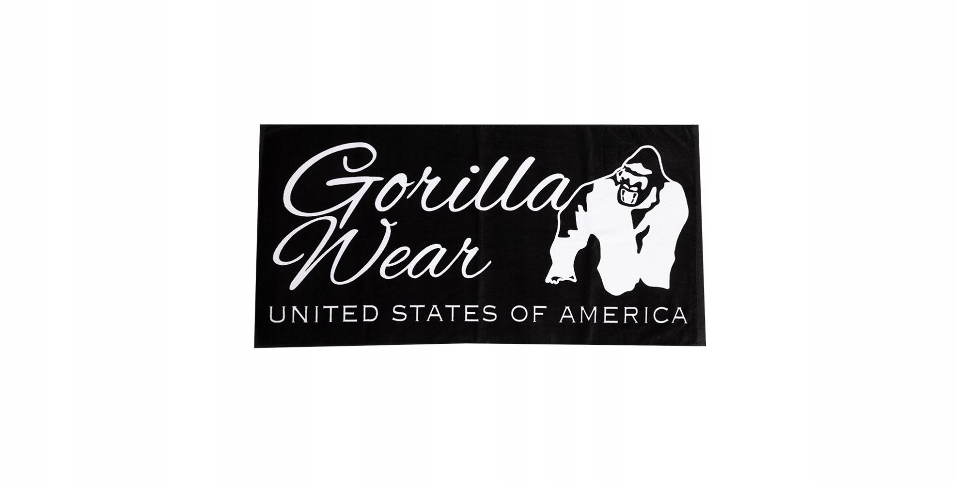 Ręcznik Gorilla Wear Classic Gym Towel Bawełniany Czarny Na Siłownie 100x50