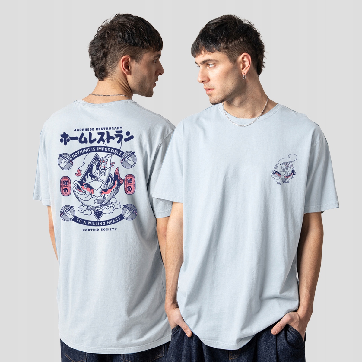 Tričko Kaotiko Washed Nothing Is Impossible L, modré, Městské