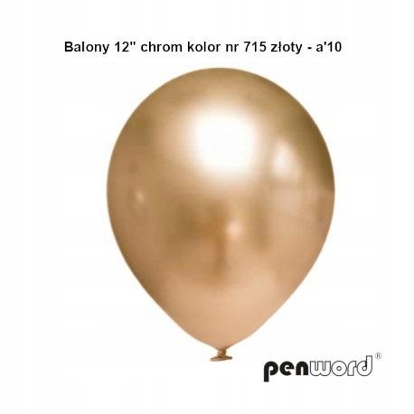 Balony chromowane złote 305cm 10szt