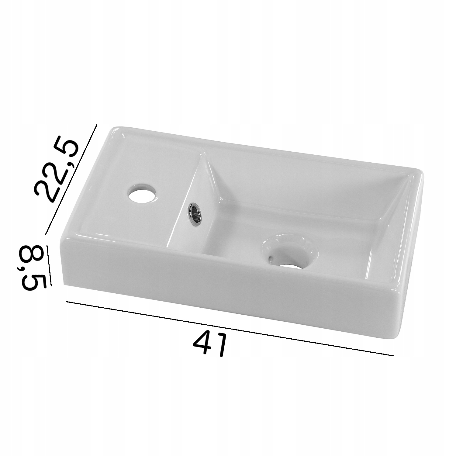 Mała Szafka z Umywalką Ceramiczną Wisząca Biała łazienkowa WC producent 40 Kolor frontów biały