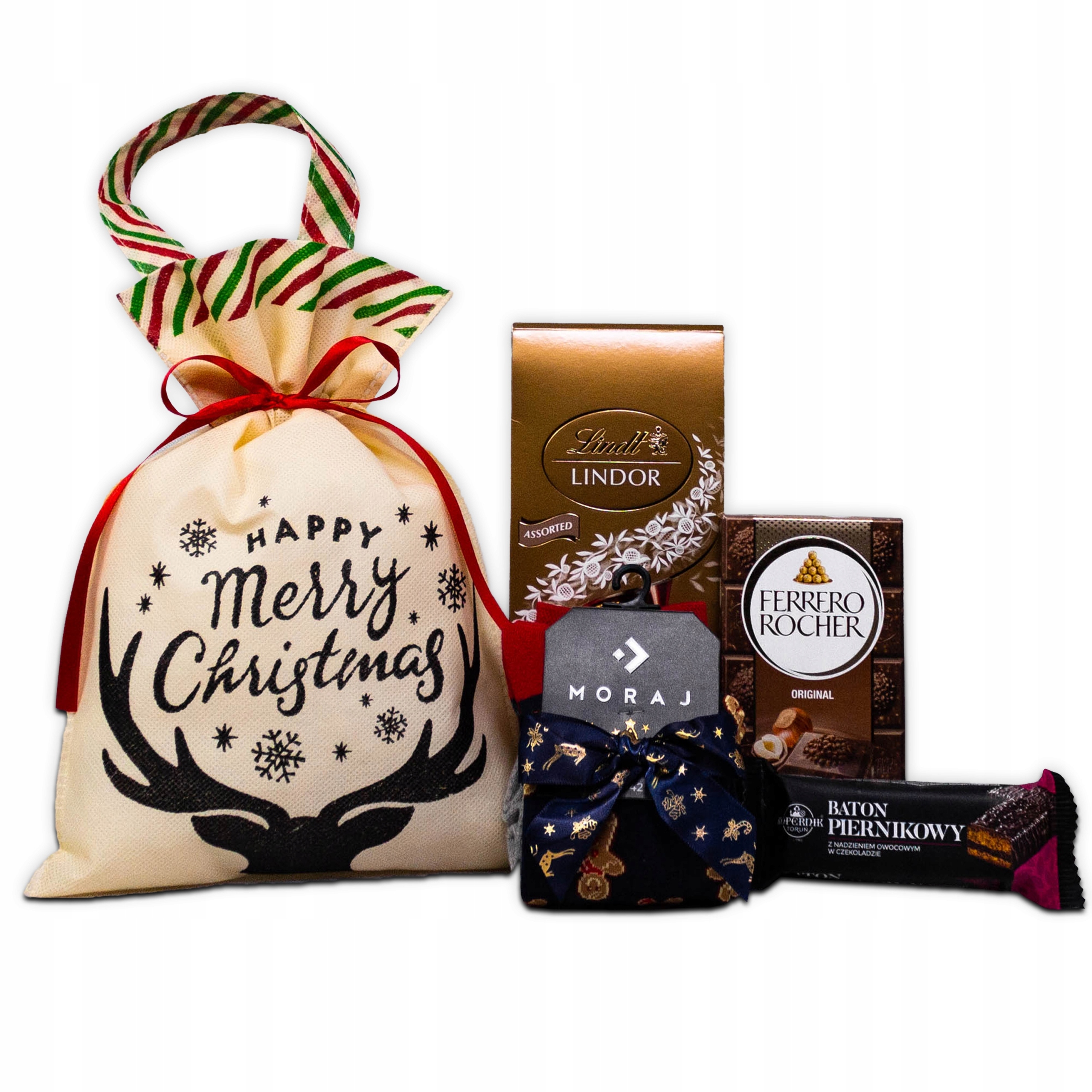 Levně Dárkový balíček Sáček sladkostí s pralinkami Lindt čokoládovou tyčinkou