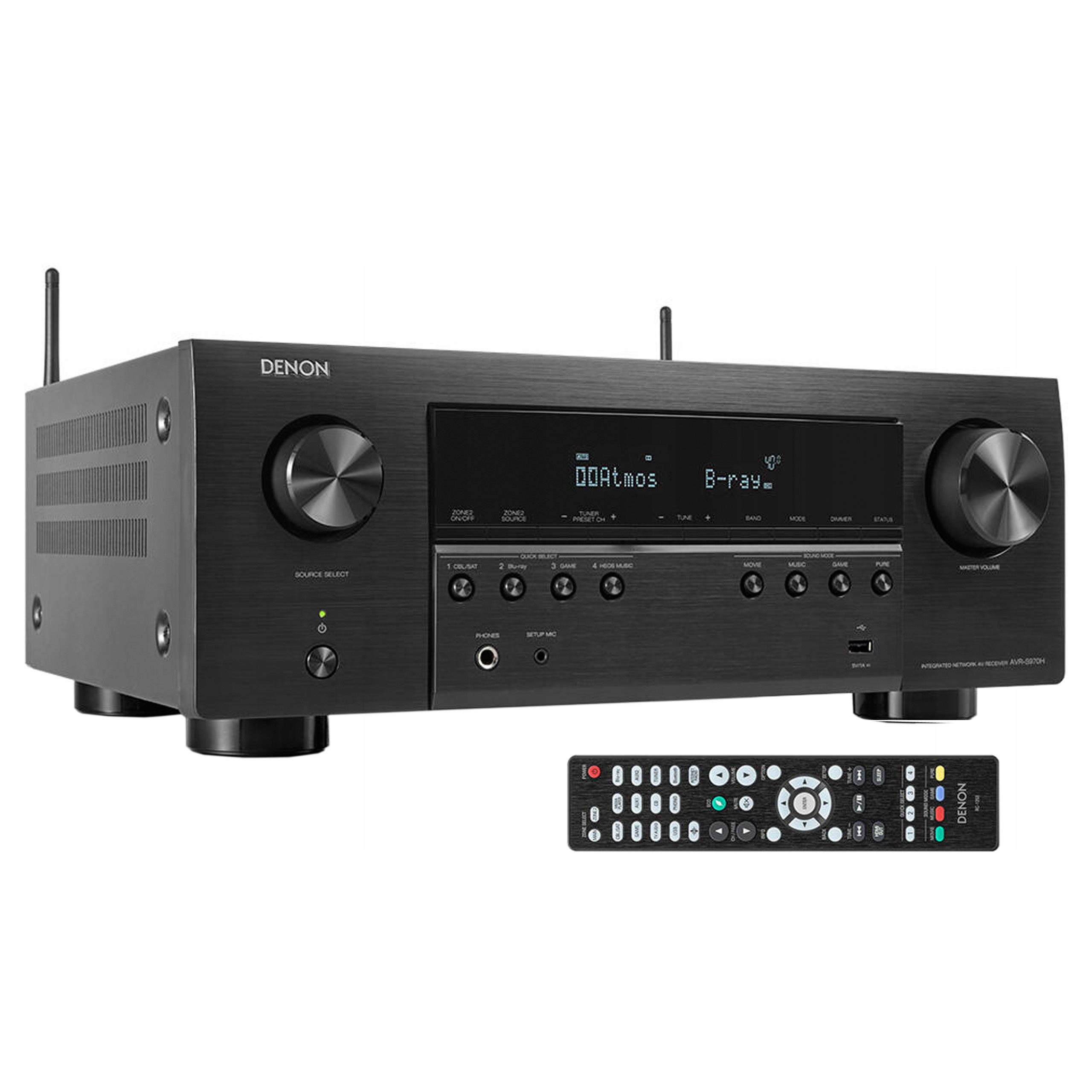 Amplituner Kina Domowego 7.2 8K Dolby Atmos Dts:x Denon AVR-S980H Czarny