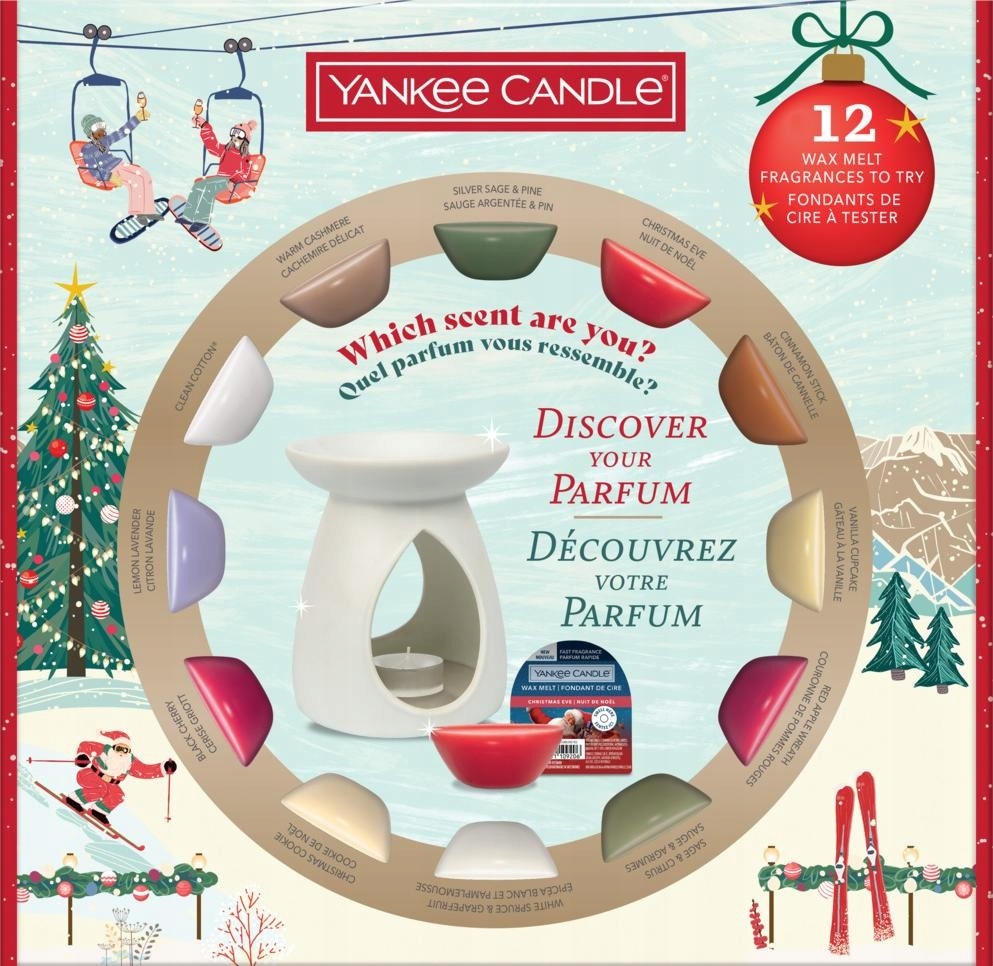 Yankee Candle Apres Ski, vánoční sada Aromalampa 12 voskových bonbónů
