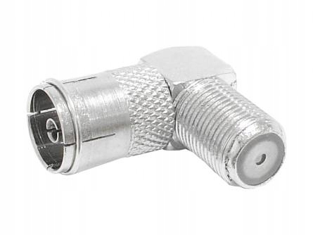 Złącze kątowe Antenowe Gniazdo - F Gniazdo