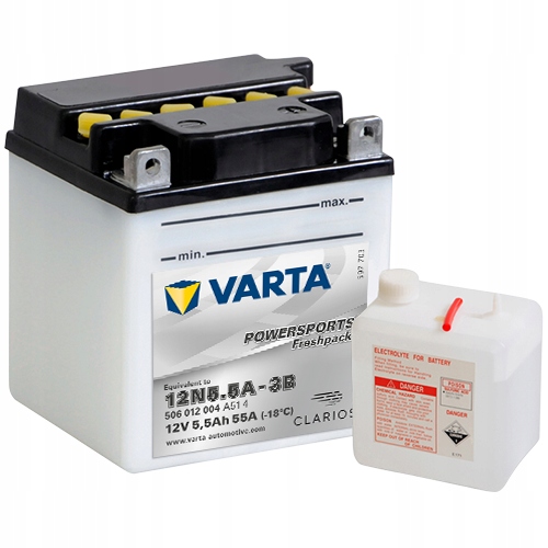 

Akumulator moto Varta YB5.5A-3B 12N5.5A-3B 5.5Ah