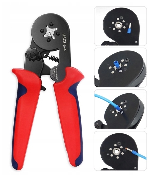 ZACISKARKA PRASKA DO KONEKTORÓW KABLI PRZEWODÓW 1800 SZT TULEJEK 0.25-10mm² Marka inna