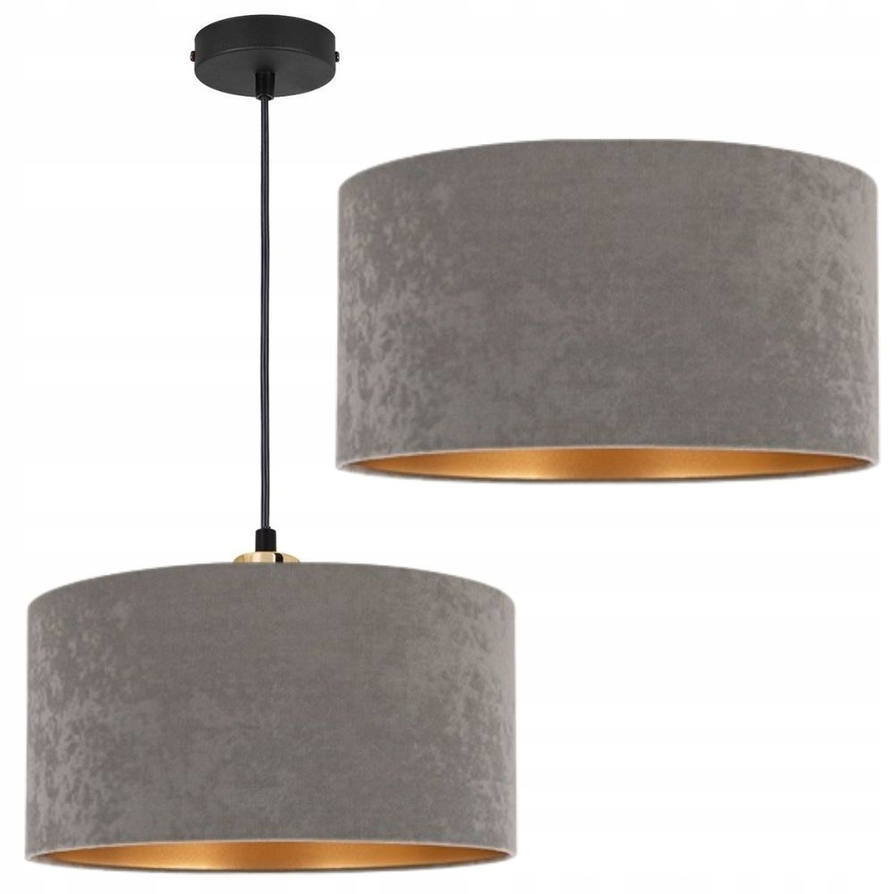 Závěsné Stropní Svítidlo Stínítko Semiš Velur 40 CM