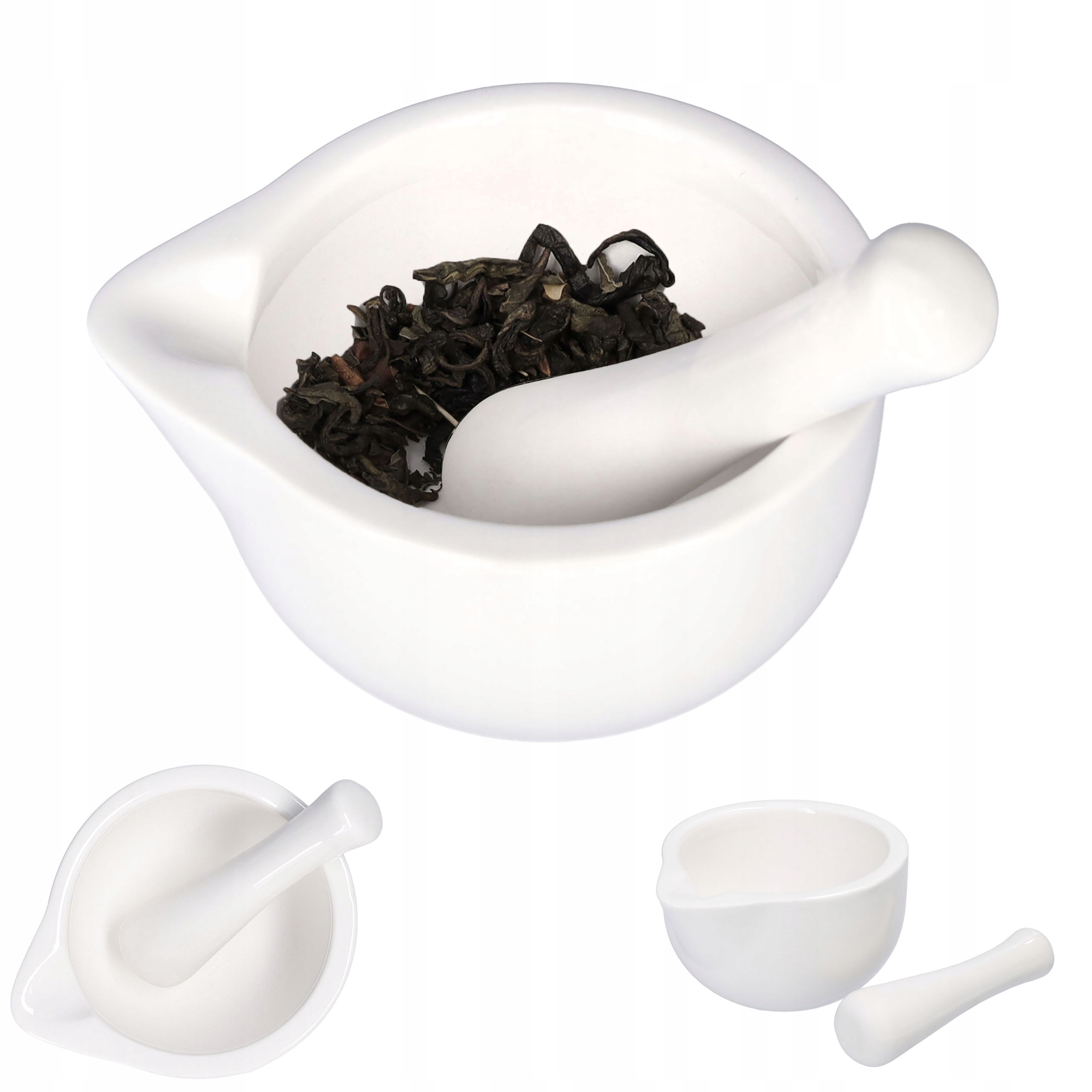 

Moździerz kuchenny z tłuczkiem porcelanowy 10cm