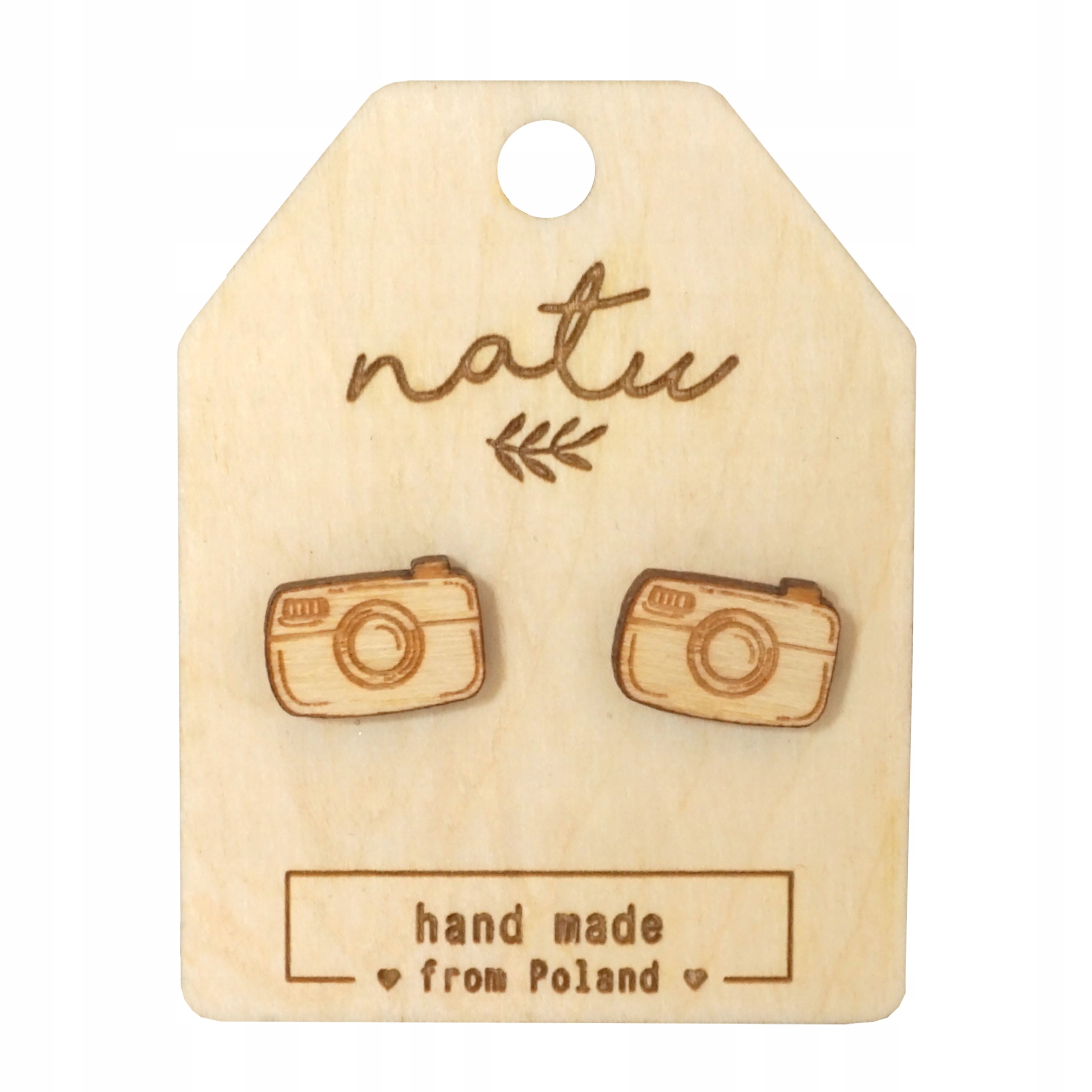 

Kolczyki Aparat grawer Natu Prezent Aparaty Foto