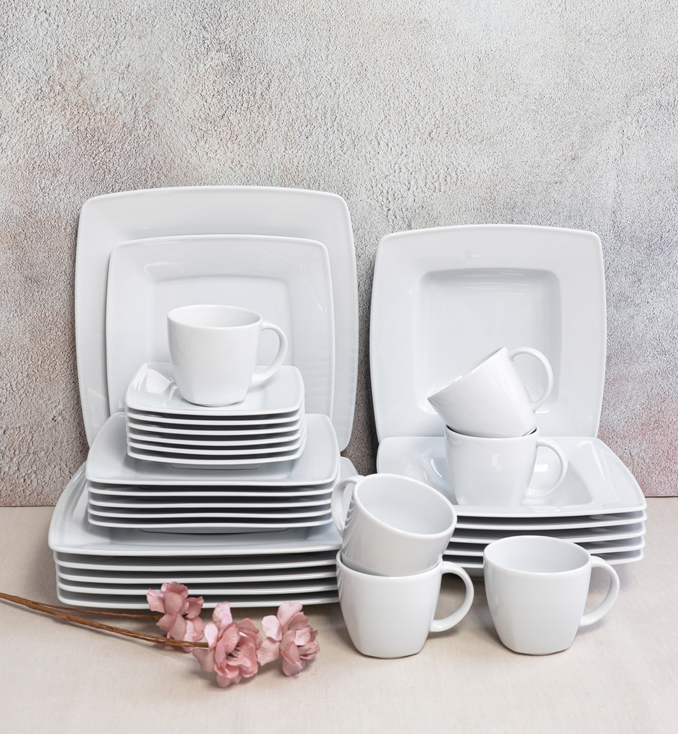 Lubiana Victoria Serwis Obiadowo Kawowy Tg 60 El 12 Os Porcelana Kwadrat