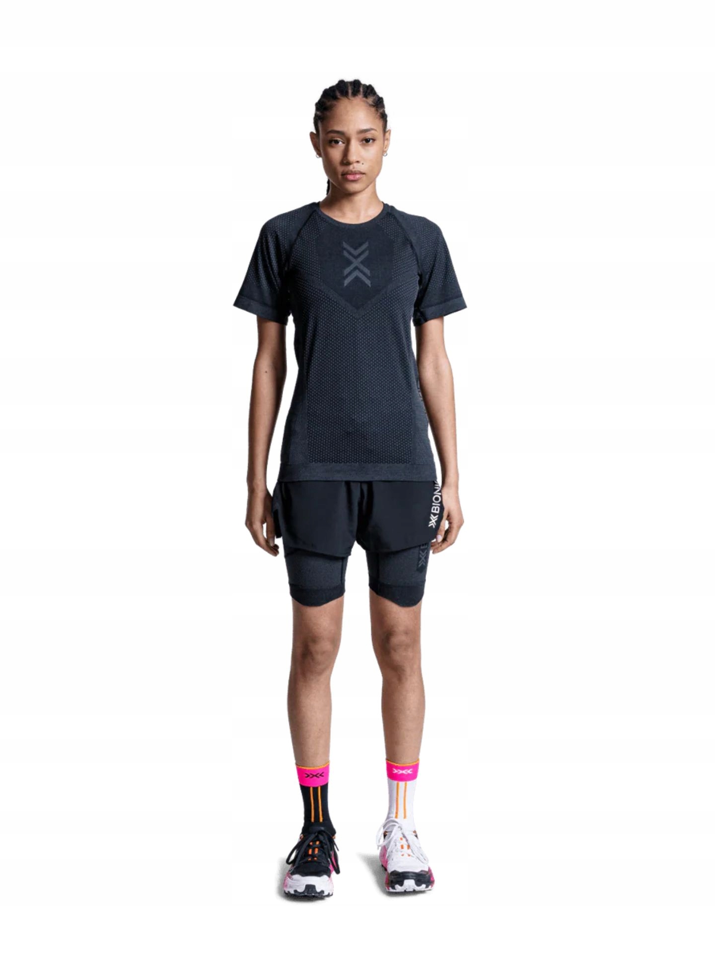 Koszulka damska X-bionic Xceed Run Shirt black/rhino grey S