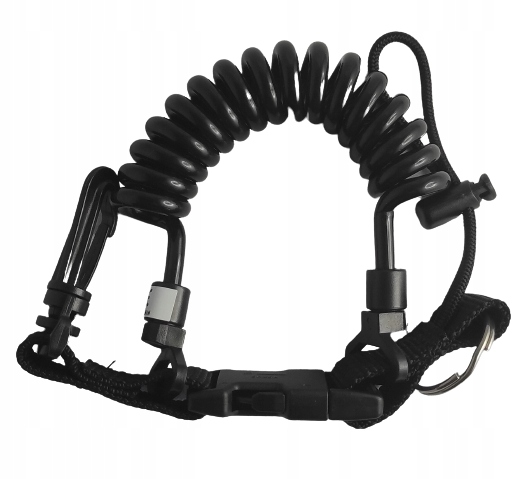Scubatech Retraktor nurkowy spirala 100cm Czarny