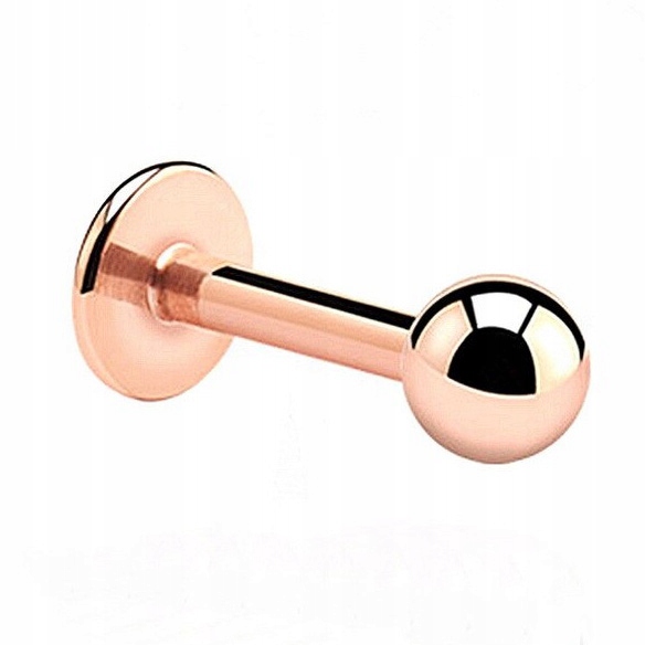

Kolczyk Labret Różowe Złoto Rose Gold Stal 1,2/6/3