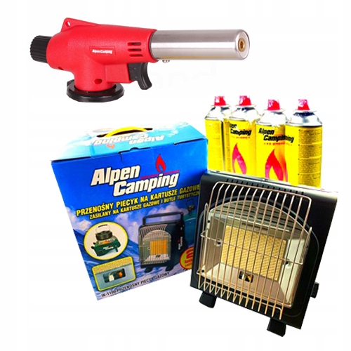 

Piecyk Gazowy Alpen Camping promiennik 2w1 +Palnik
