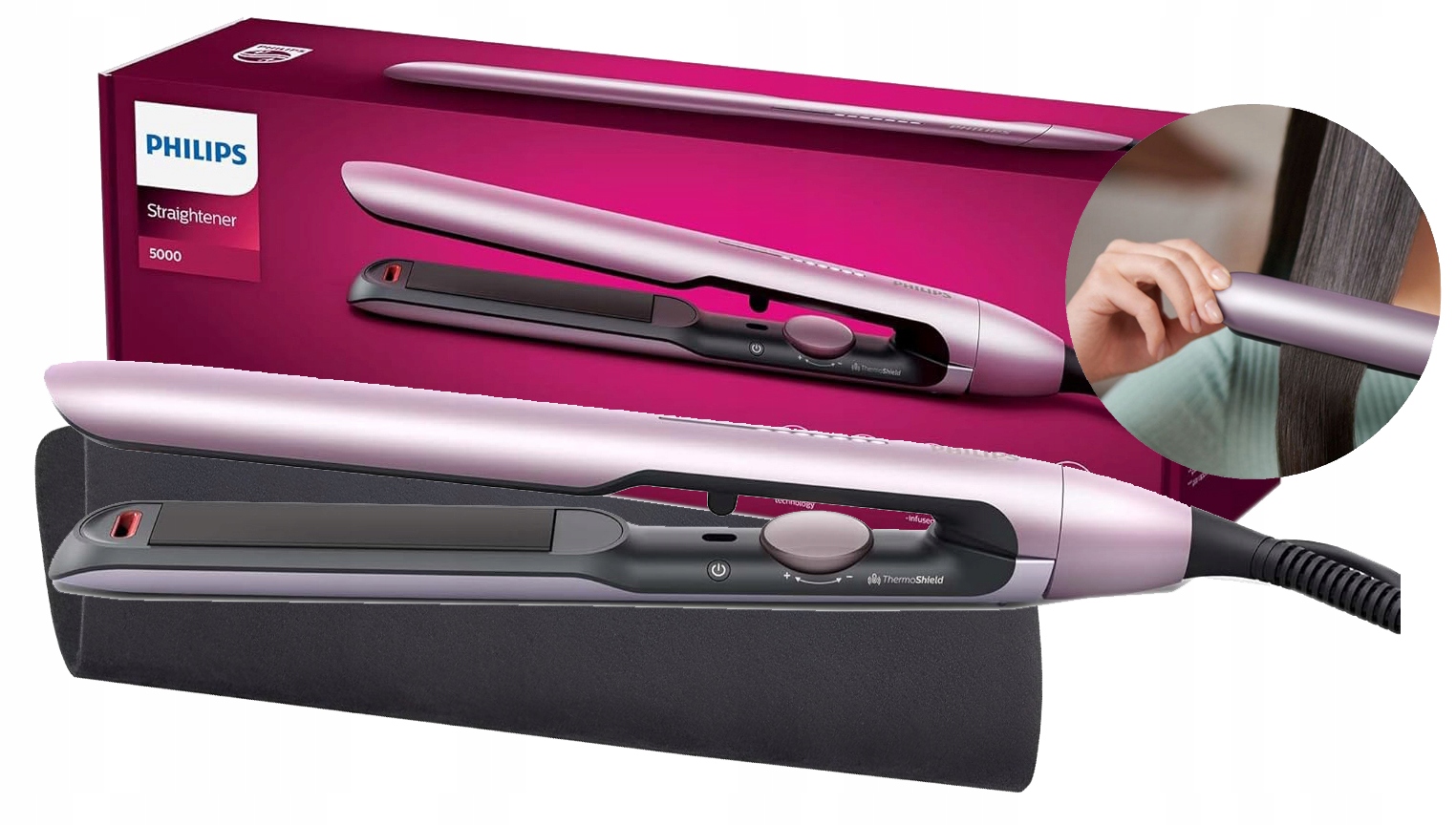 Žehlička Na Vlasy Philips BHS530/00 5000 Ionizácia Thermoshield