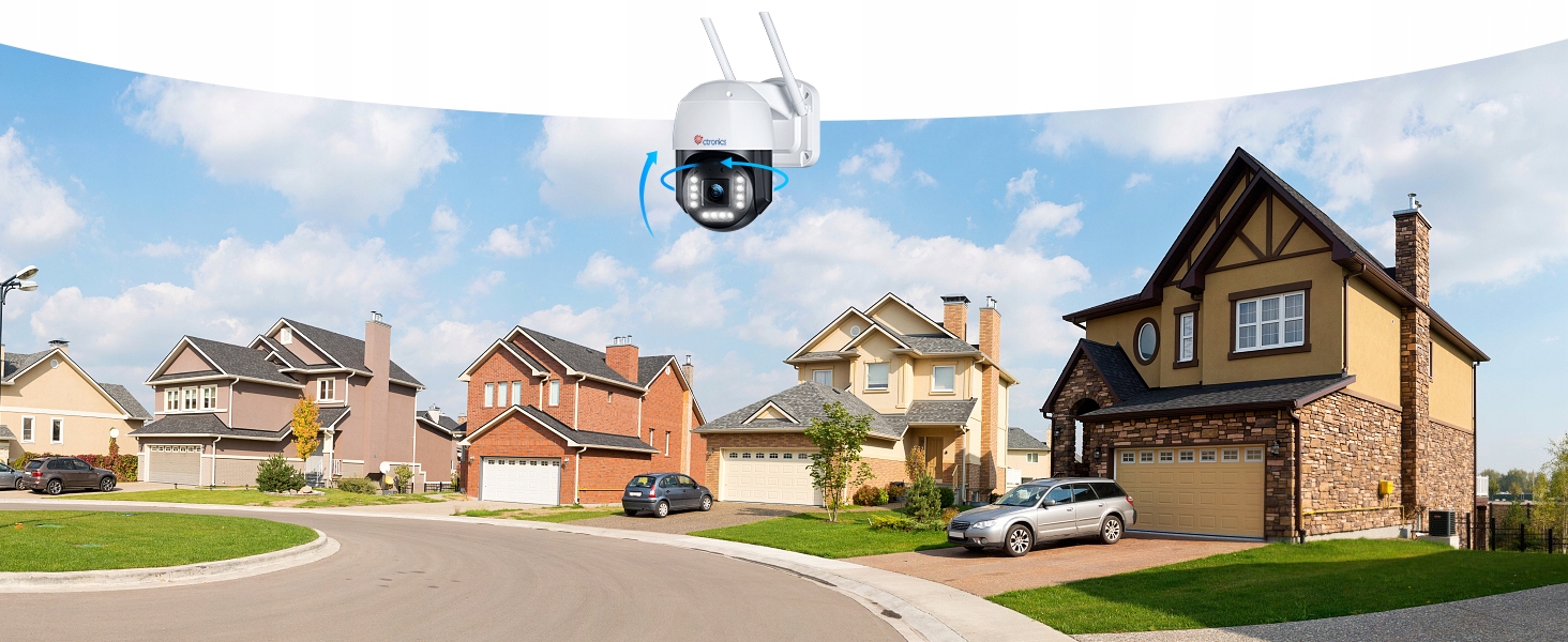 CTRONICS Kamera Zewnętrzna 4K 8MP WiFi PTZ IP z Detekcją Ruchu i IP66 — miniatura 14