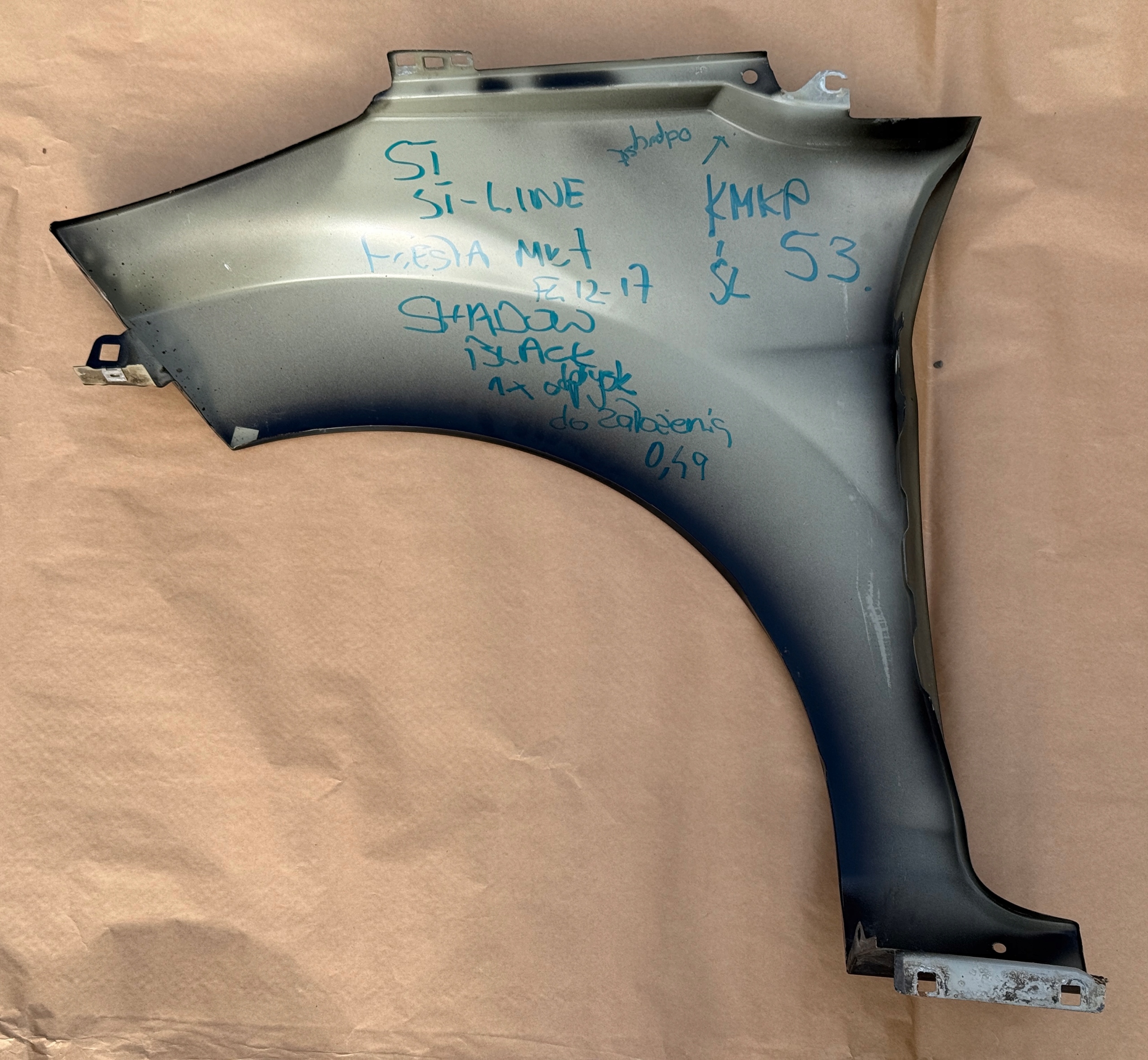 FORD FIESTA MK7 LIFT ST ST-LINE 2012-2017 fender right front SHADOW BLACK