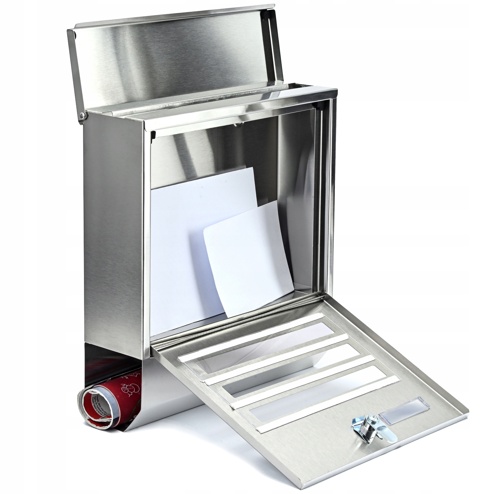 CUTIE POSTERIOR ZIARE INOX POCZTOWA INOX CU CALITATE ZIAR Culoare argintie