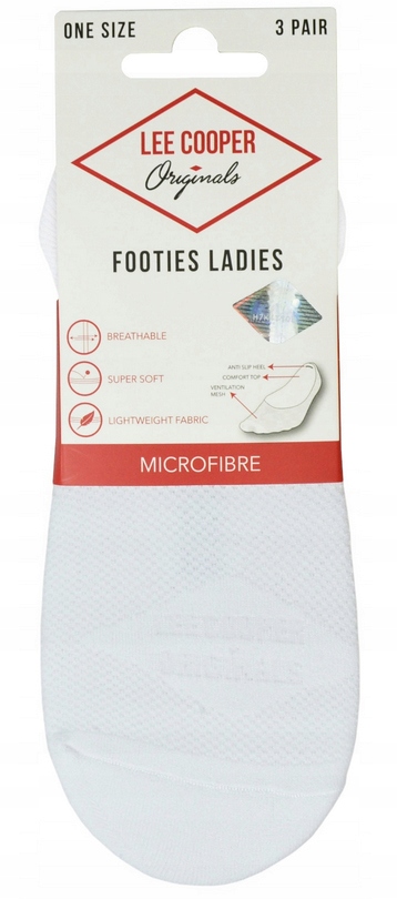 LEE COOPER STOPKI BALERINKI BIAŁE 3-PAK Kod producenta 37690