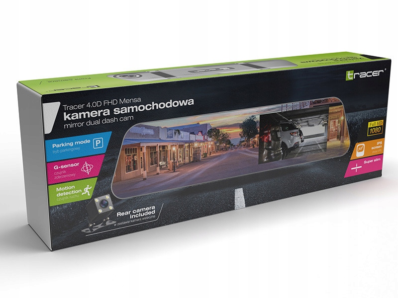 Kamera samochodowa TRACER 4.0D FullHD MENSA G-sensor, parking, motion, rear Marka Tracer
