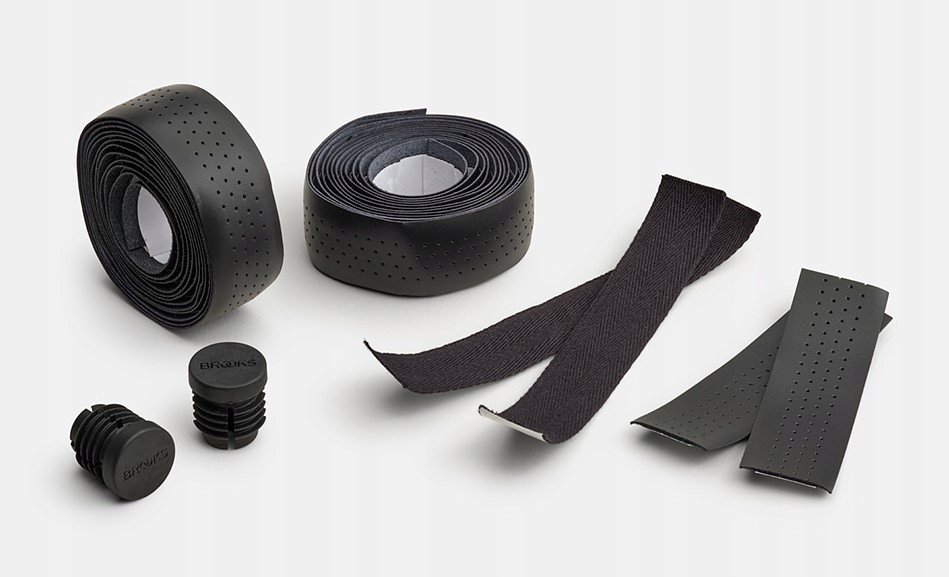 Owijka Brooks Leather Bar Tape Black Czarna 2mm skórzana