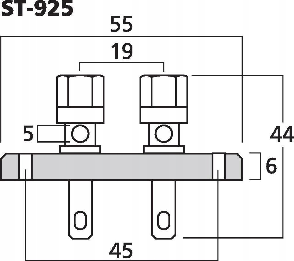 Monacor ST-925 Terminal głośnikowy gniazdo skręcan Kod producenta ST-925