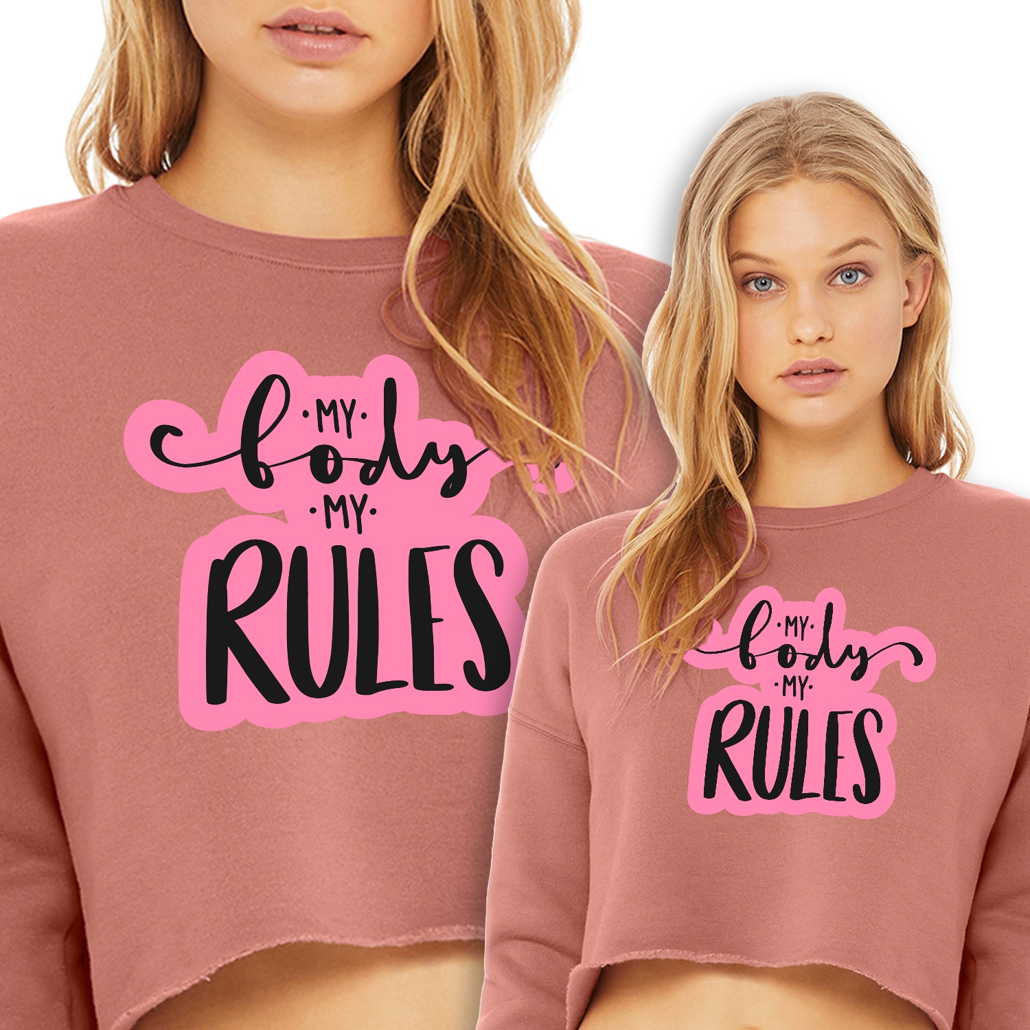 Pohodlná krátká Mikina růžová Body Rules Wz Xs