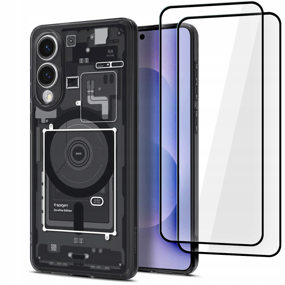 Spigen Przydymione Dopasowane Etui Magsafe Na Galaxy S25 Edge 2-PAK Szkło