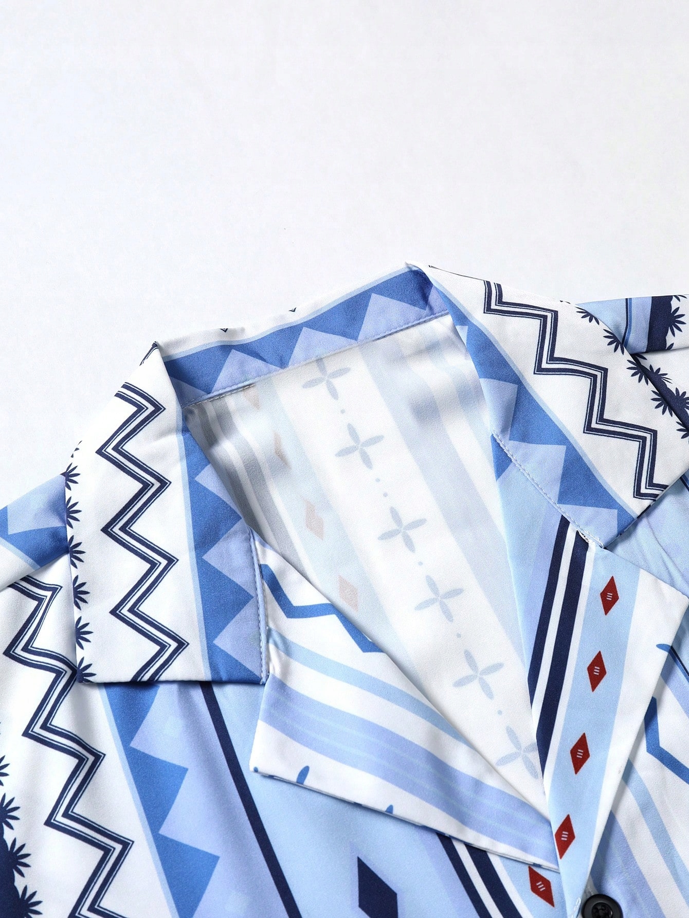 SHEIN NIEBIESKI KOMPLET KRÓTKIE SPODENKI KOSZULA M 33721 Kolor niebieski