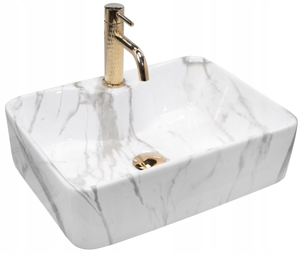 Umývadlo na doske Kelly Marmo 49x38 (REA-U5052) /po/