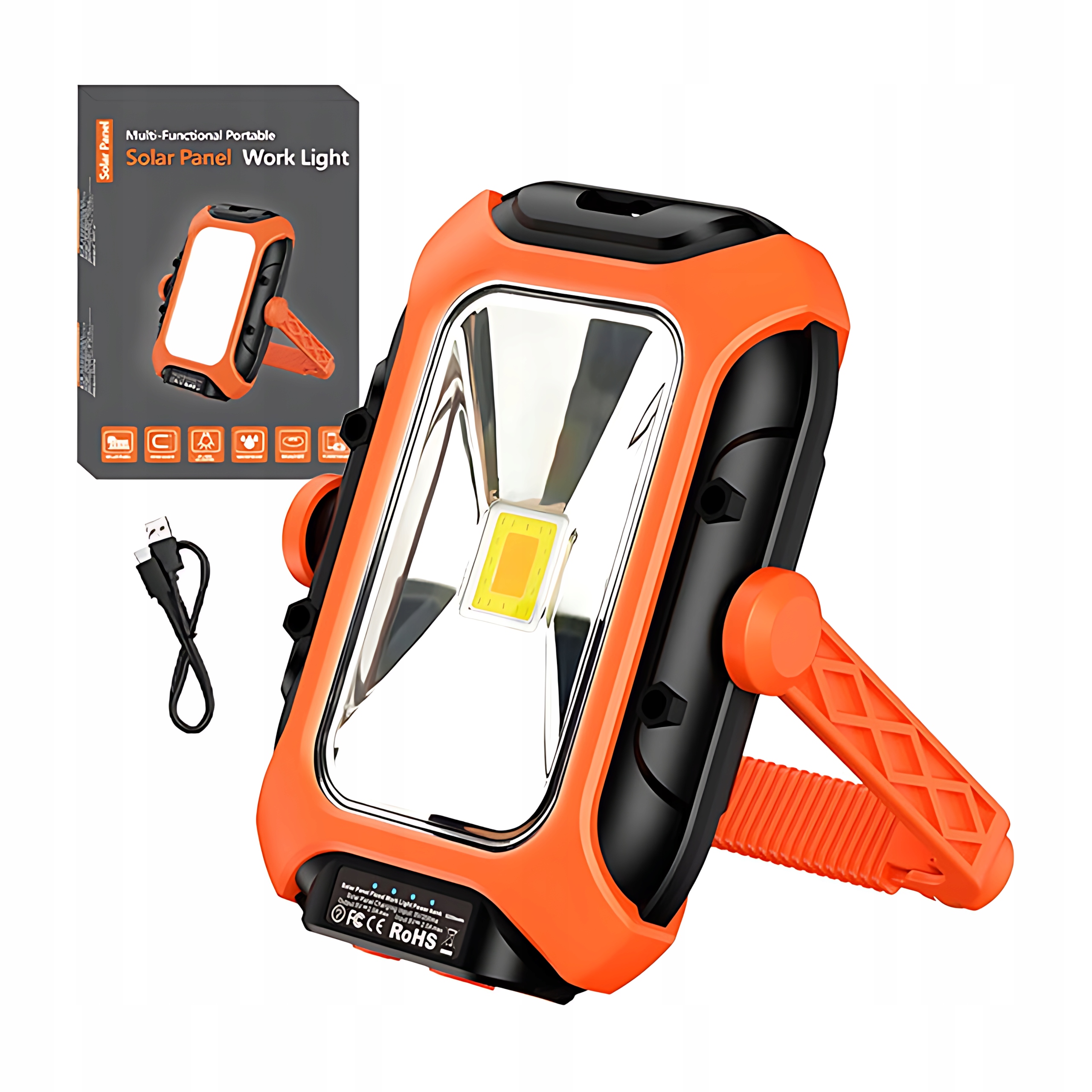 Superfire Led dílenská lampa se solárním panelem pro garáž 500Lm 100 m