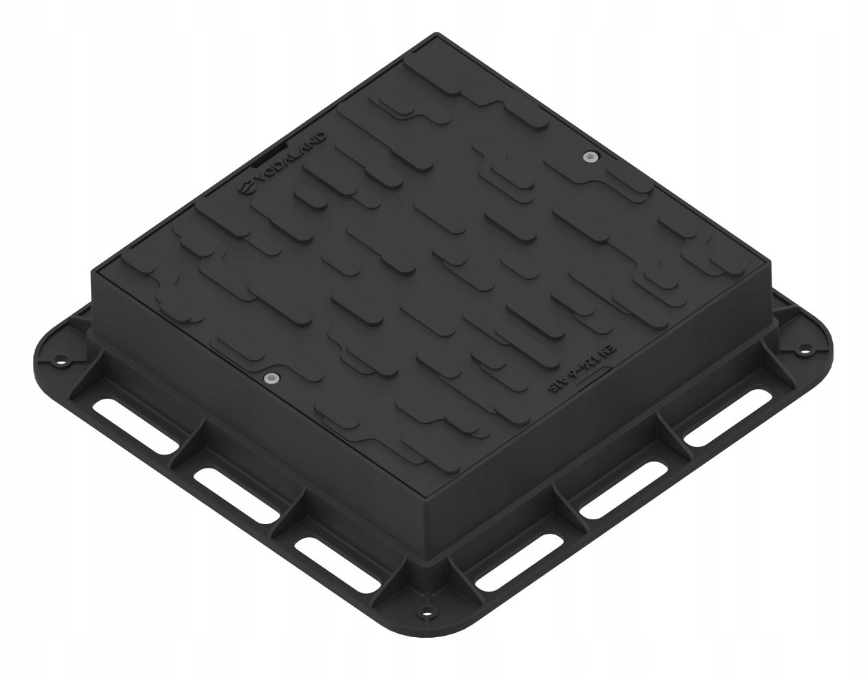 Kryt Zahradního Poklopu Plastový Čtvercový Pp 500x500 A15 černý