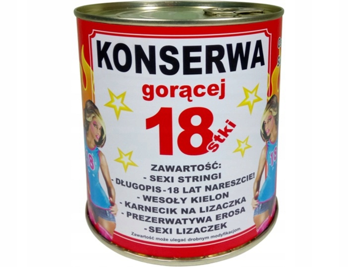 

Konserwa śmieszny Gorącej 18-stki zestaw