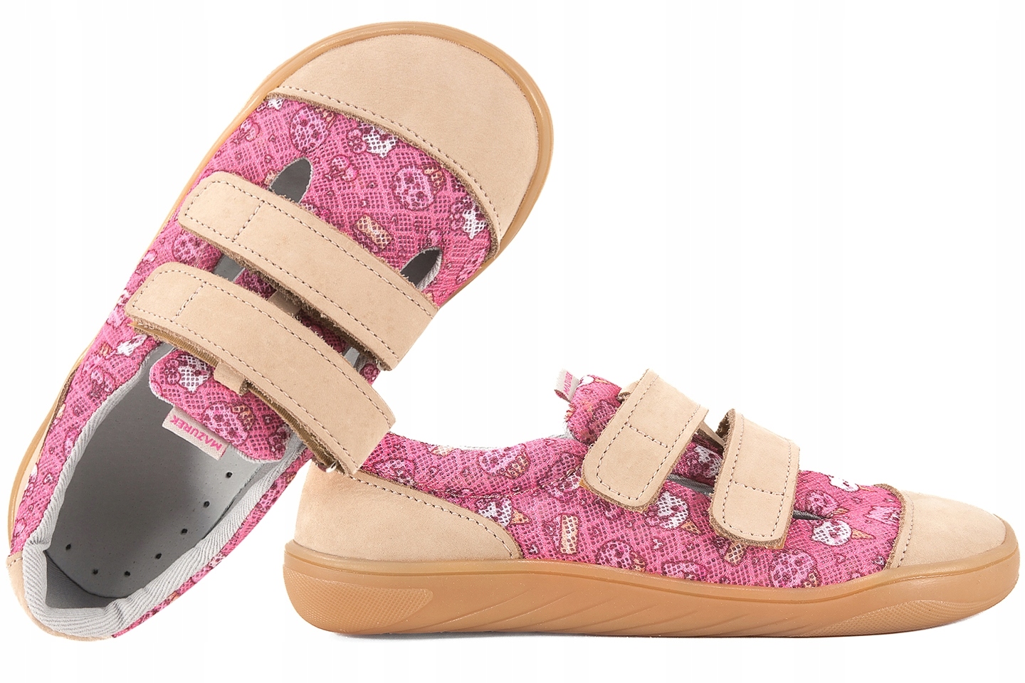 Mazurek Slipper Sweet Powder Barefoot Skórzano-tekstylne Półbuty Kapcie 31