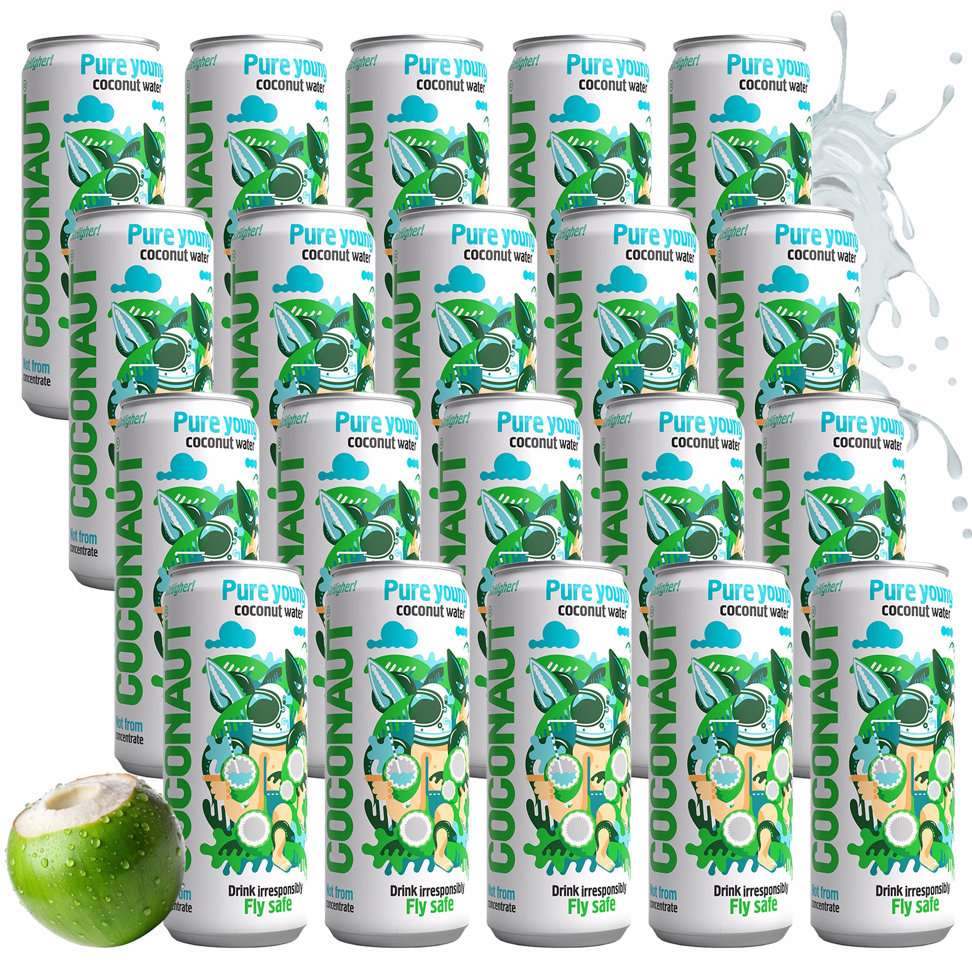 20 X Voda Z Mladého Kokosu, Neperlivý Nápoj V Plechovce Coconaut 320 ML