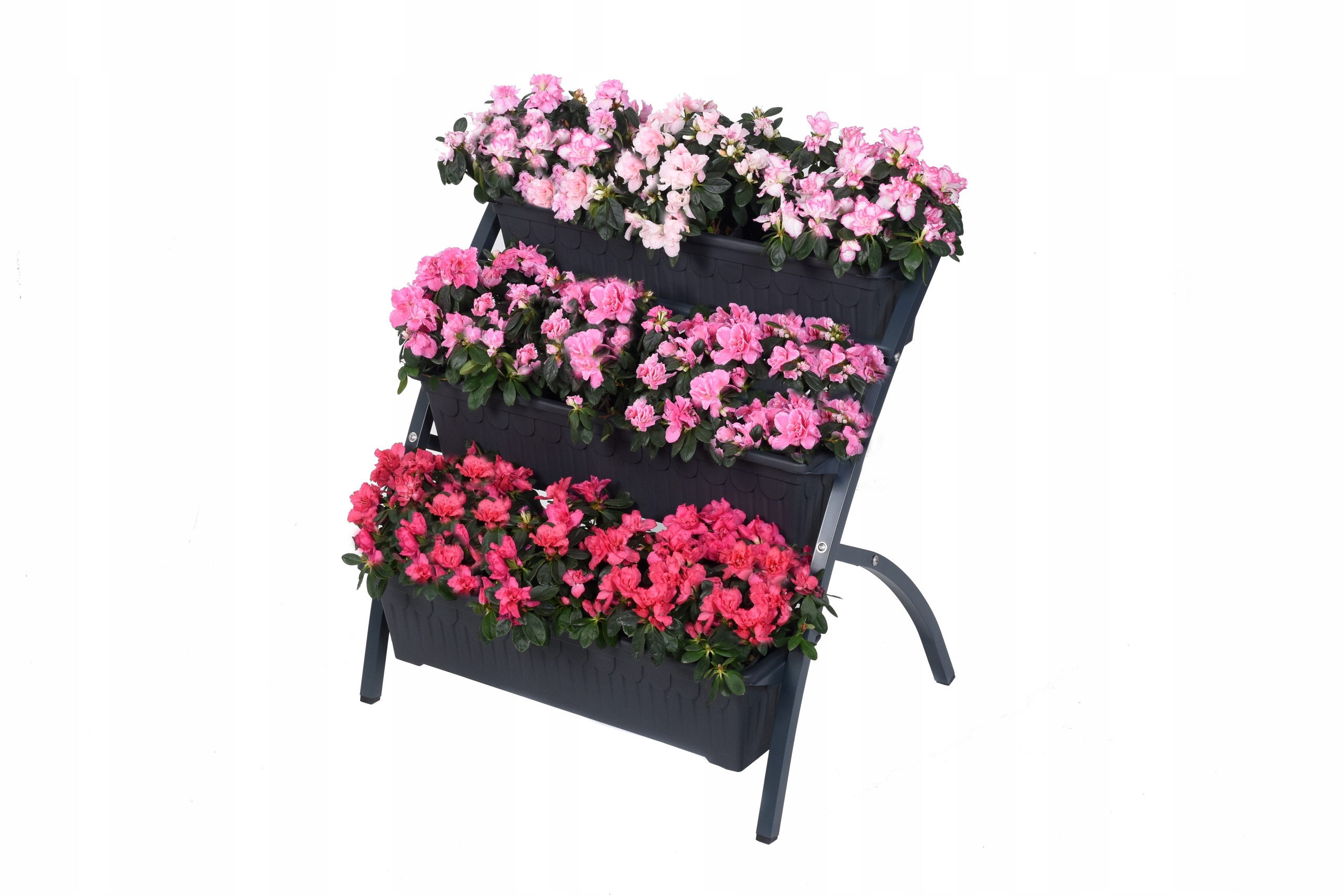 Stojan 3 balkonové truhlíky 60 cm (antracit, obloukový)