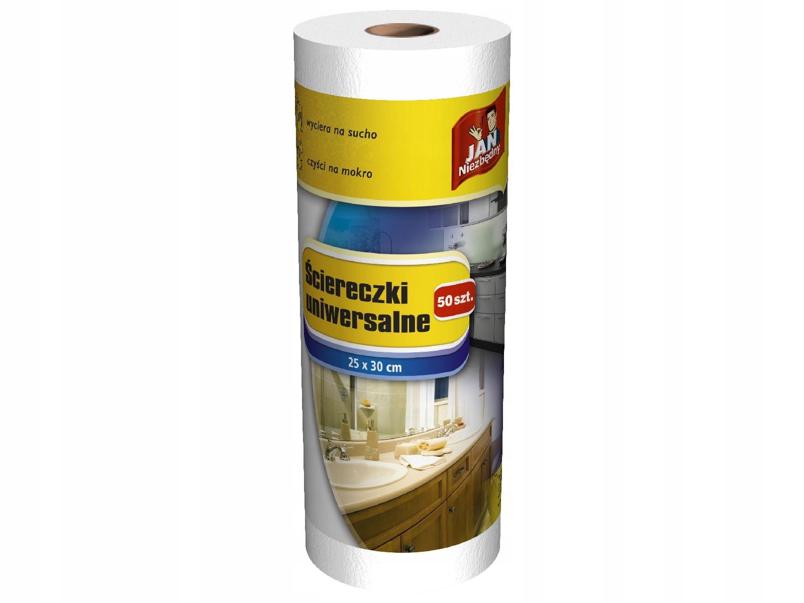 

Jan Niezbędny ściereczki na rolce białe 50 szt.