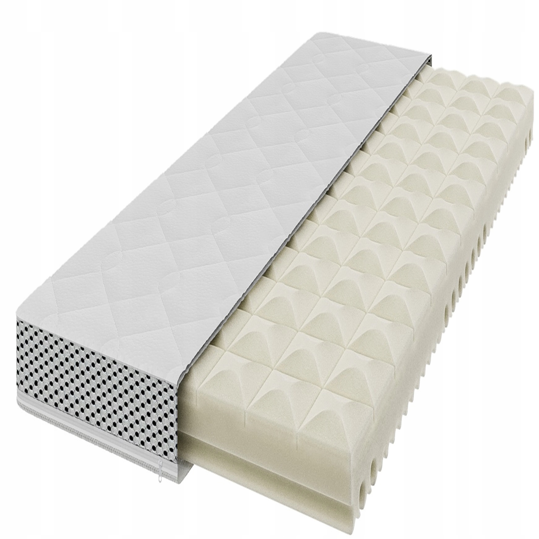 Materac AirFlow Comfort średnio twardy 160x80x10 cm Piankowy Oddychający