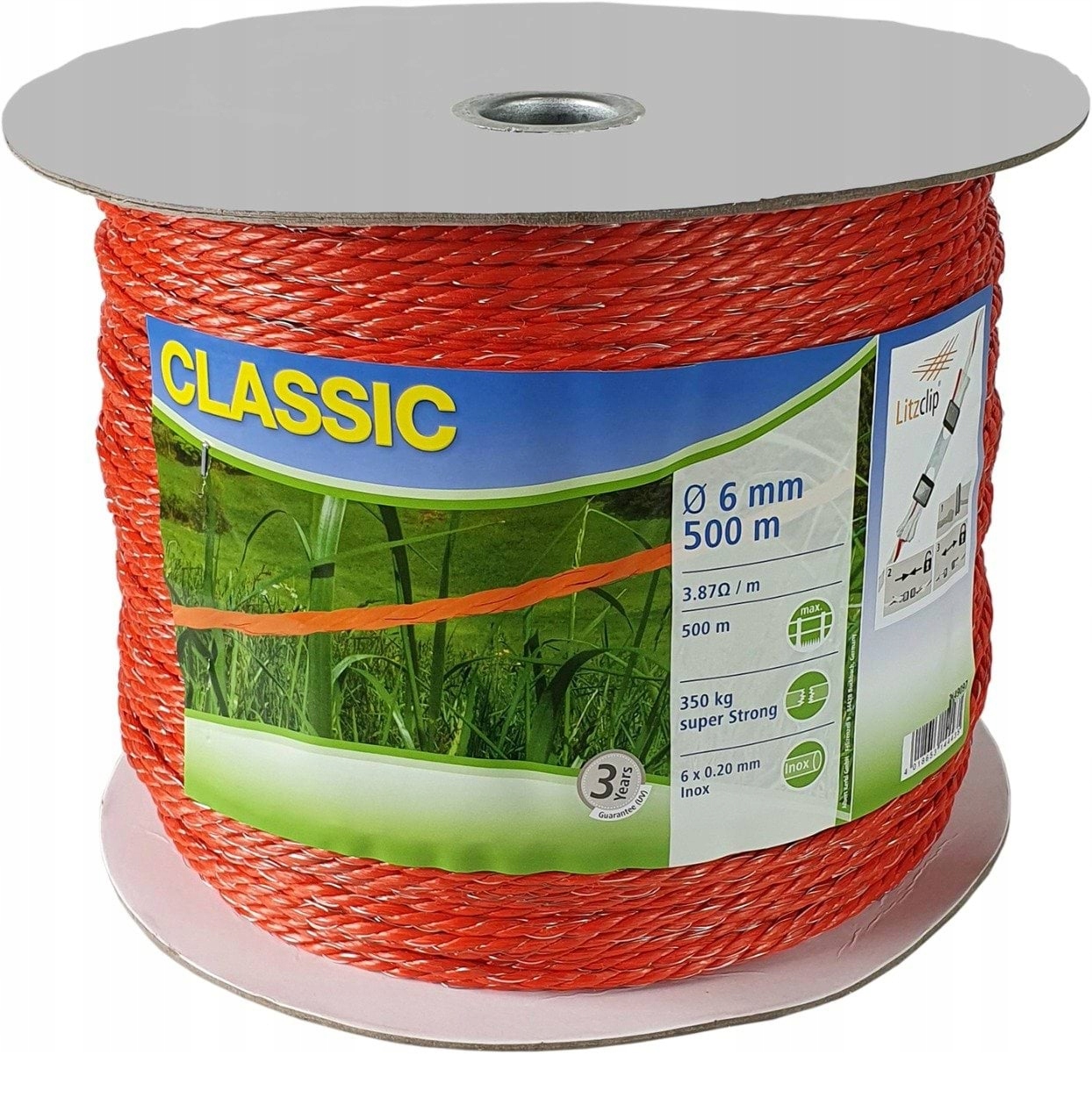 Plotová Linka Classic 500 m x 6 mm Oranžová Kerbl
