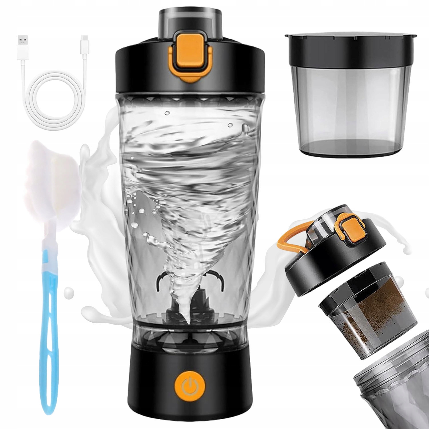 Lahev Na Pití Profesionální Shaker Sada Na Proteinové Výživy 550 ML Černá