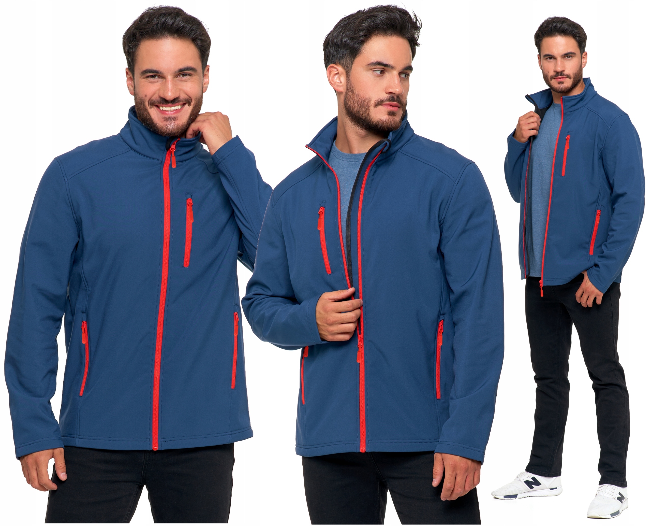 Pánská větruodolná SOFTSHELLová přechodová bunda bez kapuce Moraj M