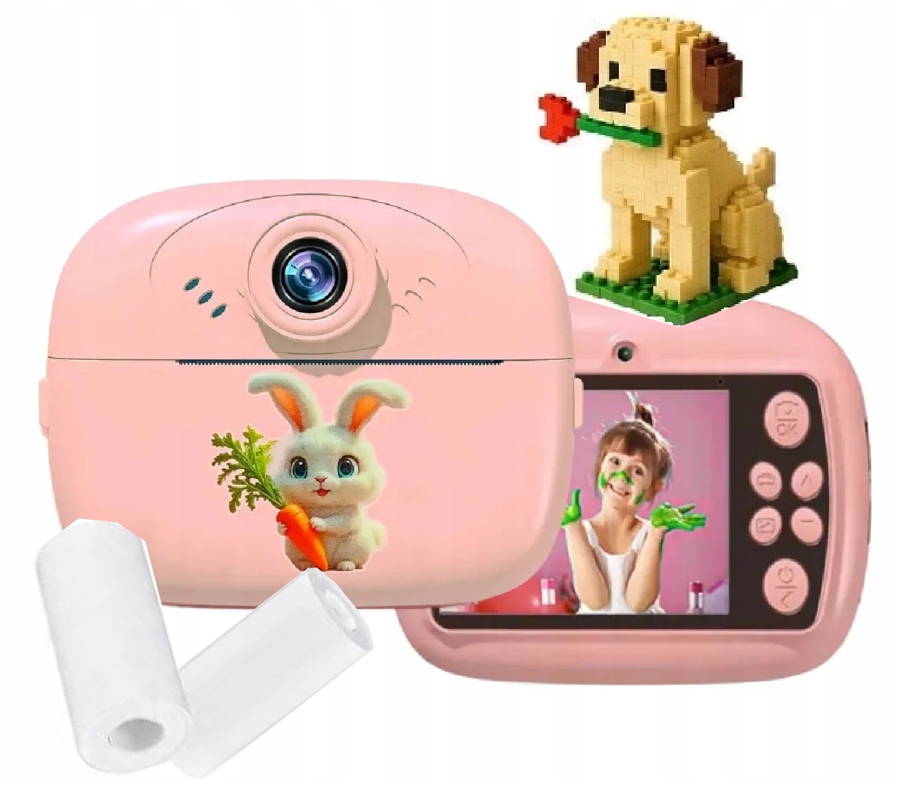 Termální Tiskárna Instantní Přenosný Fotoaparát Růžová Gr AM300-1 Tisk