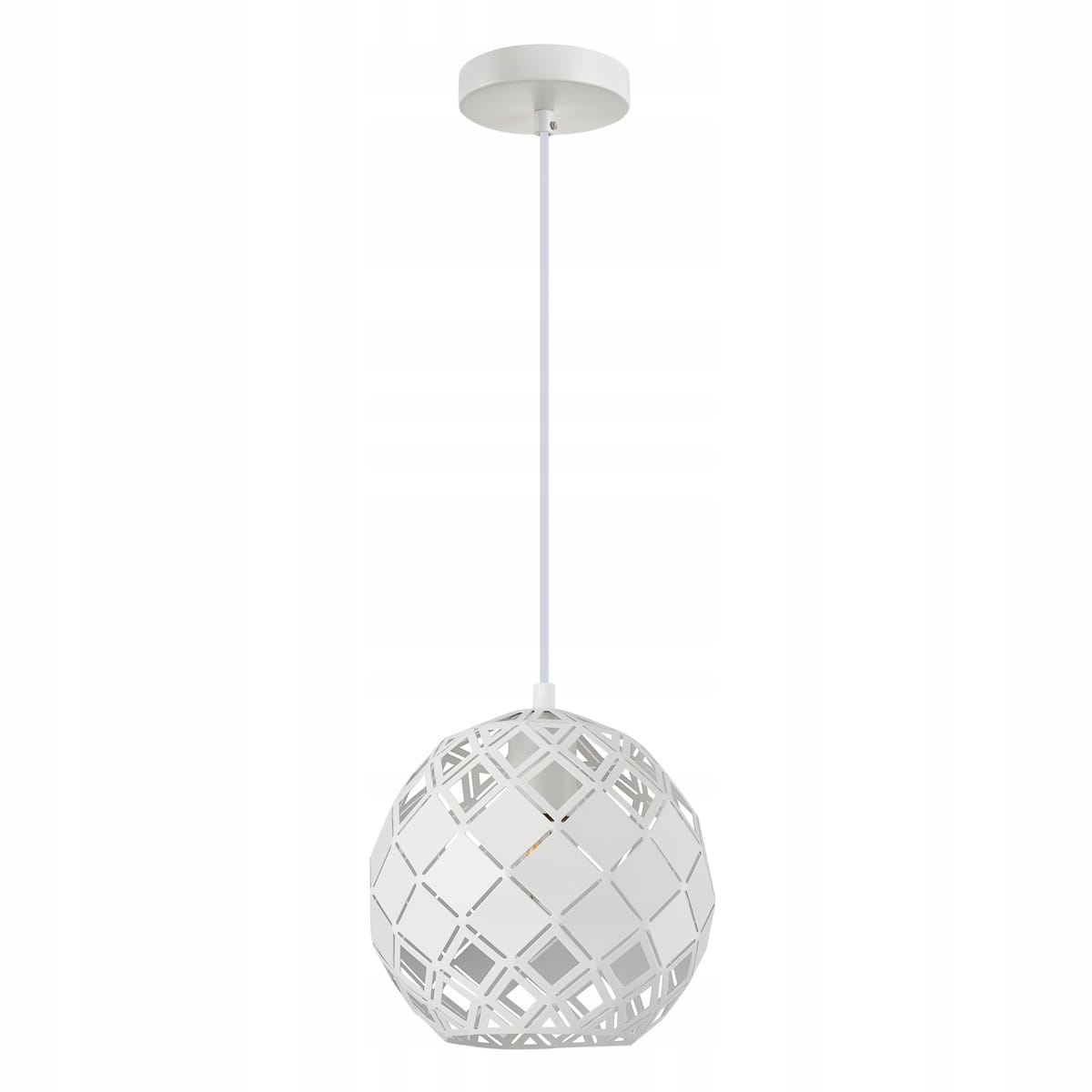 Italux Paulela závěsná lampa bílá kovová Ø20 cm E27 1x40W IP20