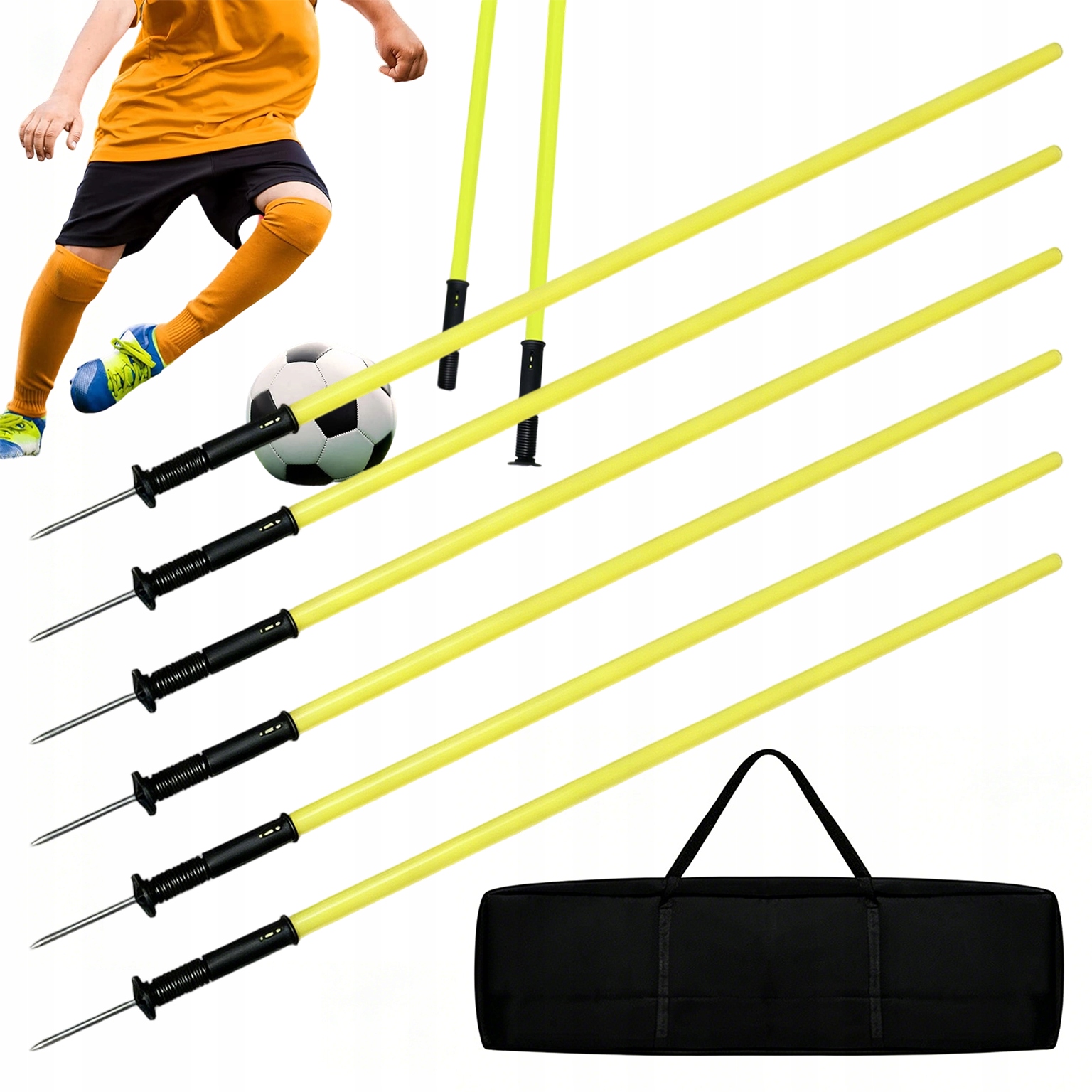 6 Ks Tréninkových Tyček 150 CM Pro Fotbal Trénink Agility