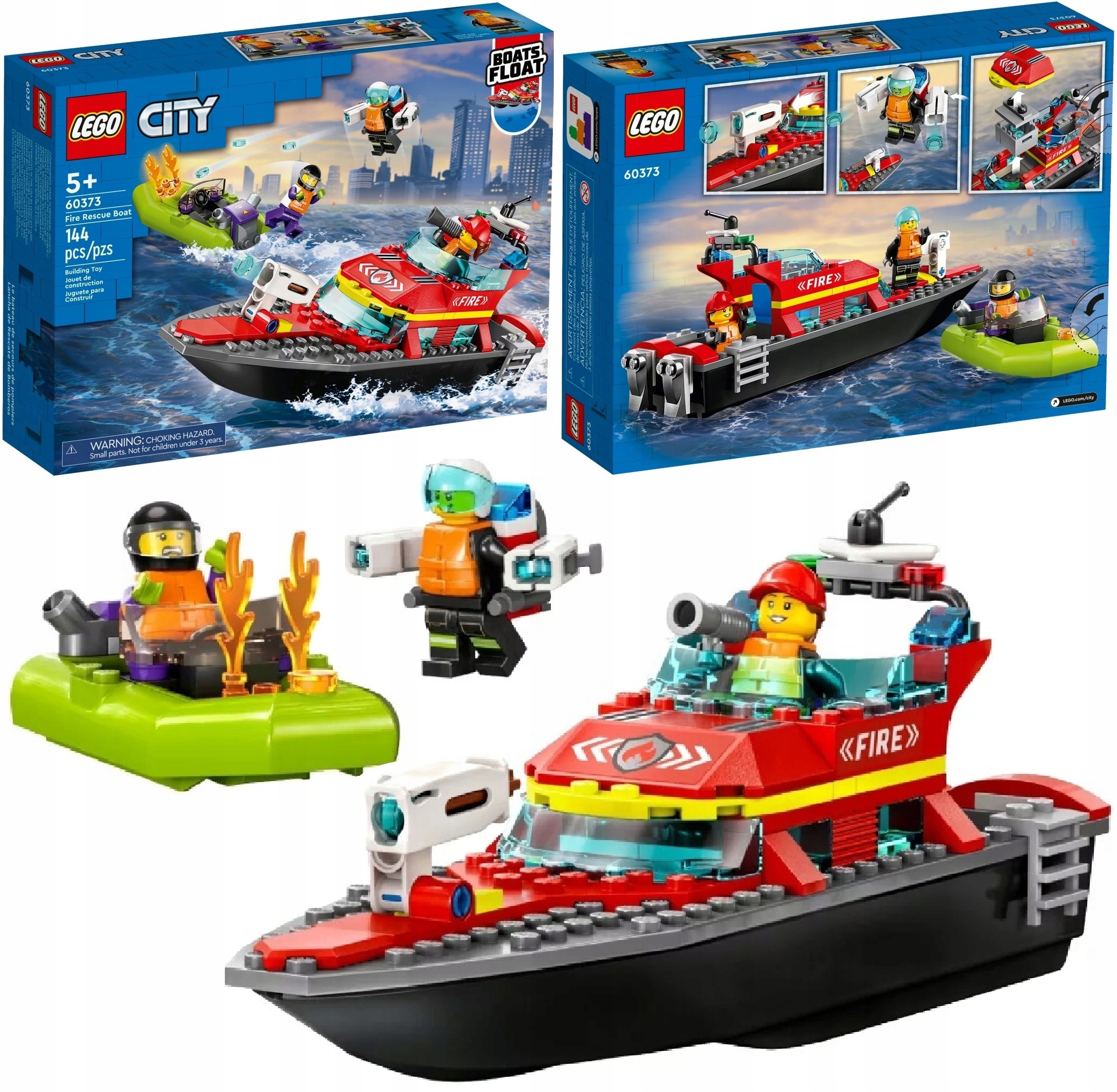 2x LEGO CITY 60373 ŁÓDŹ STRAŻACKA + KATALOG LEGO 2025 W WERSJI PDF