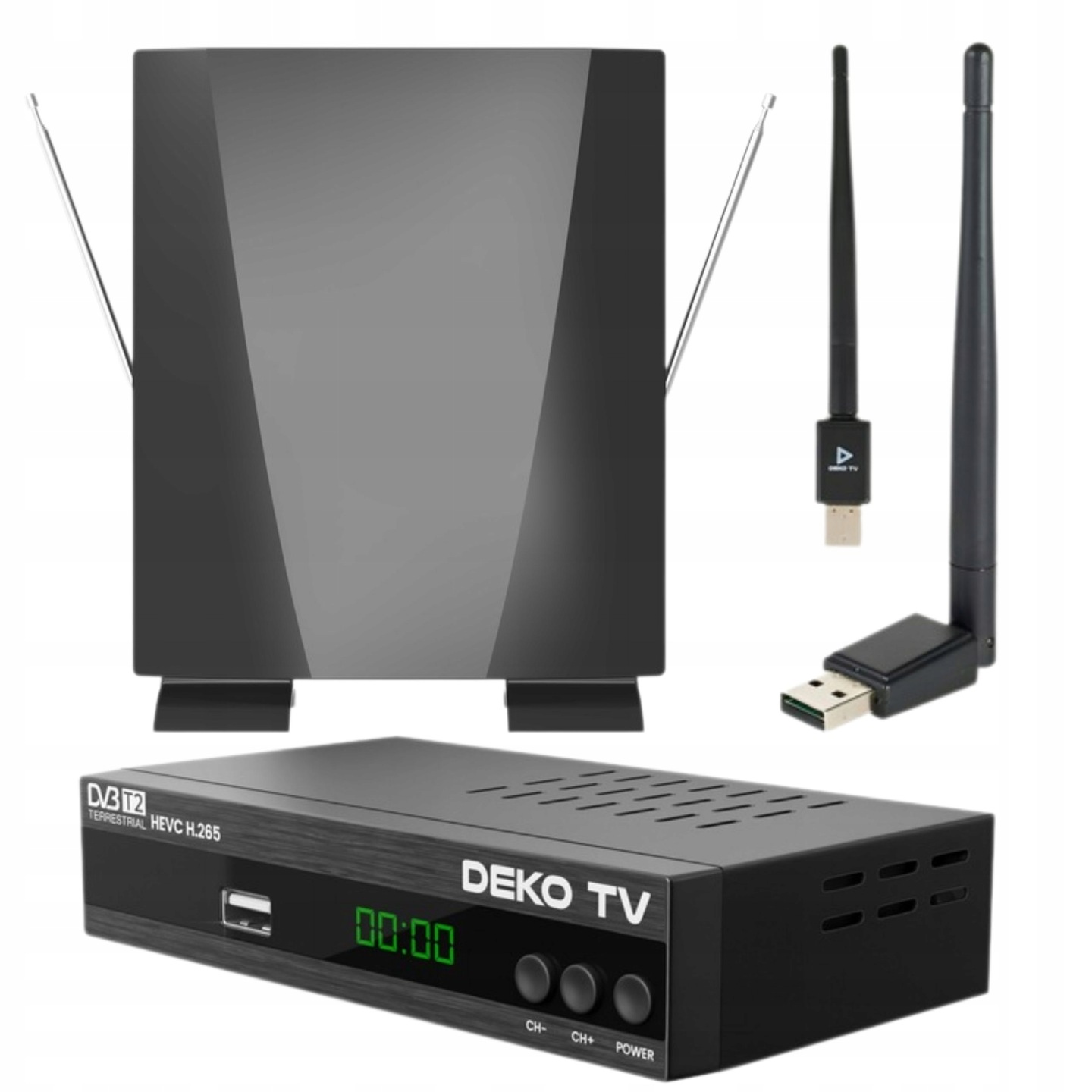 Dekodér DVBT2 DekoTV PRO2 Anténa pro pozemní Tv Dvbt 2 Wifi Anténa